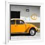 ?Viva Mexico! Square Collection - Orange VW Beetle Car & Peace Symbol-Philippe Hugonnard-Framed Photographic Print