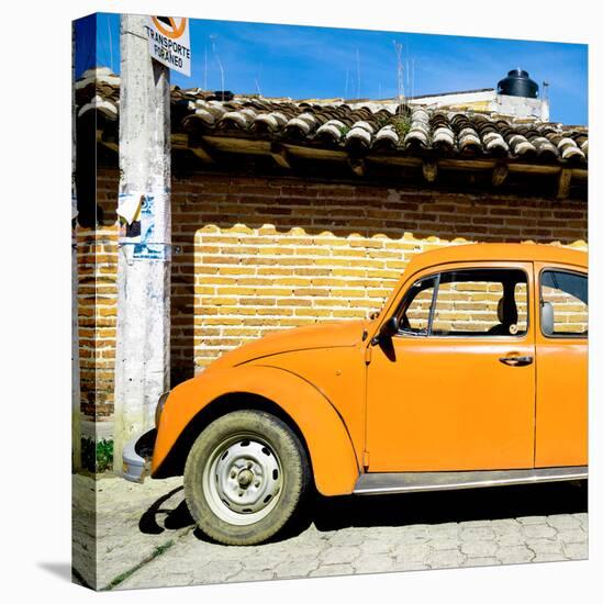 ¡Viva Mexico! Square Collection - Orange VW Beetle Car-Philippe Hugonnard-Stretched Canvas