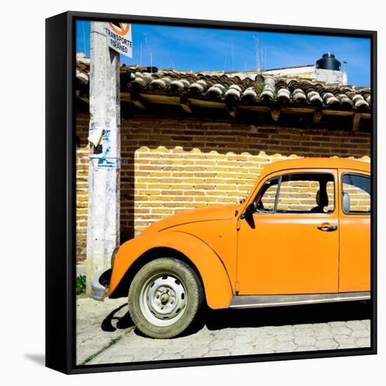 ¡Viva Mexico! Square Collection - Orange VW Beetle Car-Philippe Hugonnard-Framed Stretched Canvas