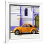 ¡Viva Mexico! Square Collection - Orange VW Beetle in San Cristobal-Philippe Hugonnard-Framed Photographic Print