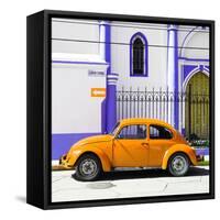 ¡Viva Mexico! Square Collection - Orange VW Beetle in San Cristobal-Philippe Hugonnard-Framed Stretched Canvas