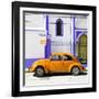 ¡Viva Mexico! Square Collection - Orange VW Beetle in San Cristobal-Philippe Hugonnard-Framed Photographic Print