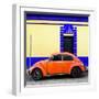 ¡Viva Mexico! Square Collection - Orange VW Beetle - San Cristobal-Philippe Hugonnard-Framed Photographic Print