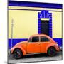 ¡Viva Mexico! Square Collection - Orange VW Beetle - San Cristobal-Philippe Hugonnard-Mounted Photographic Print