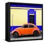 ¡Viva Mexico! Square Collection - Orange VW Beetle - San Cristobal-Philippe Hugonnard-Framed Stretched Canvas