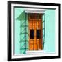 ¡Viva Mexico! Square Collection - Orange Window in Campeche-Philippe Hugonnard-Framed Photographic Print