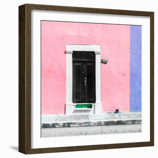 ¡Viva Mexico! Square Collection - Pale Violet and Purple Facade - Campeche-Philippe Hugonnard-Framed Photographic Print