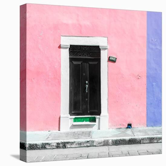 ¡Viva Mexico! Square Collection - Pale Violet and Purple Facade - Campeche-Philippe Hugonnard-Stretched Canvas