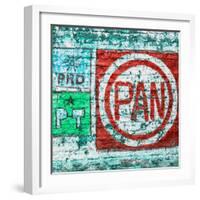 ¡Viva Mexico! Square Collection - "PAN" Street Art II-Philippe Hugonnard-Framed Photographic Print