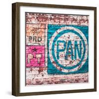 ¡Viva Mexico! Square Collection - "PAN" Street Art III-Philippe Hugonnard-Framed Photographic Print