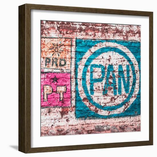 ¡Viva Mexico! Square Collection - "PAN" Street Art III-Philippe Hugonnard-Framed Photographic Print