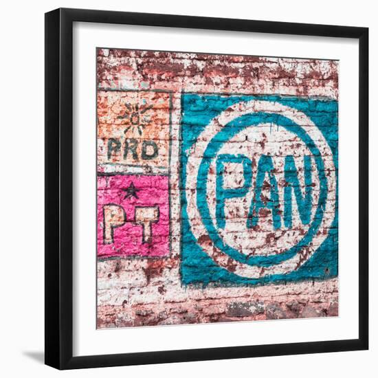 ¡Viva Mexico! Square Collection - "PAN" Street Art III-Philippe Hugonnard-Framed Photographic Print