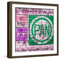 ¡Viva Mexico! Square Collection - "PAN" Street Art IV-Philippe Hugonnard-Framed Photographic Print