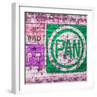 ¡Viva Mexico! Square Collection - "PAN" Street Art IV-Philippe Hugonnard-Framed Photographic Print