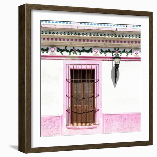 ¡Viva Mexico! Square Collection - Pink Facade-Philippe Hugonnard-Framed Photographic Print