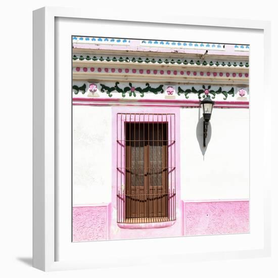 ¡Viva Mexico! Square Collection - Pink Facade-Philippe Hugonnard-Framed Photographic Print