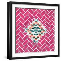 ¡Viva Mexico! Square Collection - Pink Mosaics-Philippe Hugonnard-Framed Photographic Print