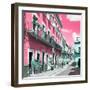 ¡Viva Mexico! Square Collection - Pink Street in Guanajuato-Philippe Hugonnard-Framed Photographic Print