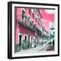 ¡Viva Mexico! Square Collection - Pink Street in Guanajuato-Philippe Hugonnard-Framed Photographic Print