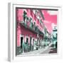 ¡Viva Mexico! Square Collection - Pink Street in Guanajuato-Philippe Hugonnard-Framed Photographic Print