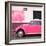 ¡Viva Mexico! Square Collection - Pink VW Beetle Car and American Graffiti-Philippe Hugonnard-Framed Photographic Print