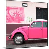 ¡Viva Mexico! Square Collection - Pink VW Beetle Car and American Graffiti-Philippe Hugonnard-Mounted Photographic Print