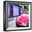 ¡Viva Mexico! Square Collection - Pink VW Beetle Car and Colorful House-Philippe Hugonnard-Framed Photographic Print