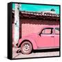 ¡Viva Mexico! Square Collection - Pink VW Beetle Car-Philippe Hugonnard-Framed Stretched Canvas