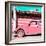 ¡Viva Mexico! Square Collection - Pink VW Beetle Car-Philippe Hugonnard-Framed Photographic Print