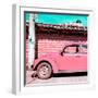 ¡Viva Mexico! Square Collection - Pink VW Beetle Car-Philippe Hugonnard-Framed Photographic Print