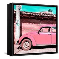 ¡Viva Mexico! Square Collection - Pink VW Beetle Car-Philippe Hugonnard-Framed Stretched Canvas