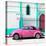 ¡Viva Mexico! Square Collection - Pink VW Beetle in San Cristobal-Philippe Hugonnard-Stretched Canvas