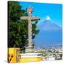 ¡Viva Mexico! Square Collection - Popocatepetl Volcano in Puebla VIII-Philippe Hugonnard-Stretched Canvas