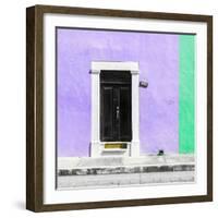 ¡Viva Mexico! Square Collection - Purple and Coral Green Facade - Campeche-Philippe Hugonnard-Framed Photographic Print