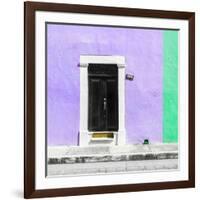 ¡Viva Mexico! Square Collection - Purple and Coral Green Facade - Campeche-Philippe Hugonnard-Framed Photographic Print