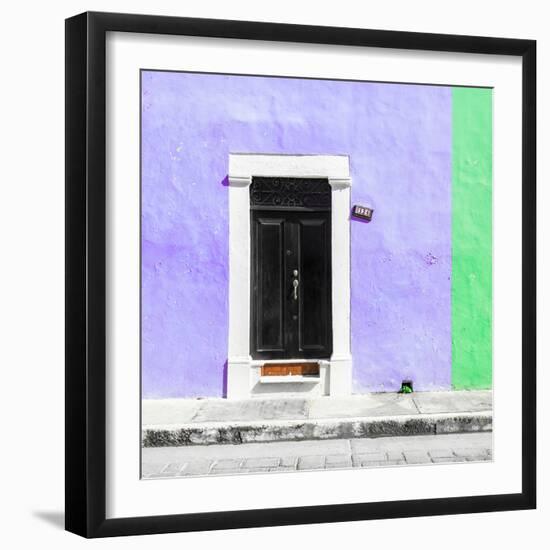 ¡Viva Mexico! Square Collection - Purple and Green Facade - Campeche-Philippe Hugonnard-Framed Photographic Print