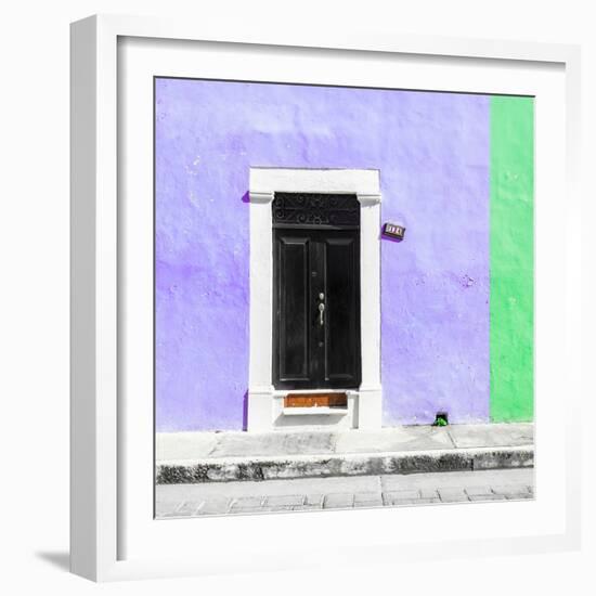 ¡Viva Mexico! Square Collection - Purple and Green Facade - Campeche-Philippe Hugonnard-Framed Photographic Print