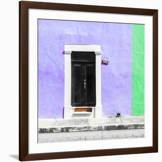 ¡Viva Mexico! Square Collection - Purple and Green Facade - Campeche-Philippe Hugonnard-Framed Photographic Print