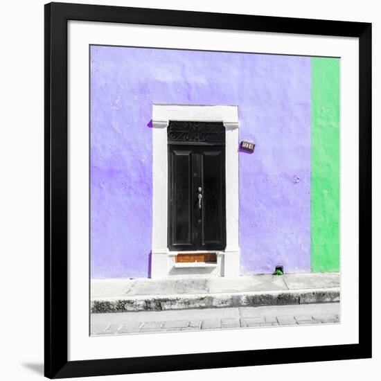 ¡Viva Mexico! Square Collection - Purple and Green Facade - Campeche-Philippe Hugonnard-Framed Photographic Print