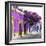 ¡Viva Mexico! Square Collection - Purple Facade in Oaxaca-Philippe Hugonnard-Framed Photographic Print