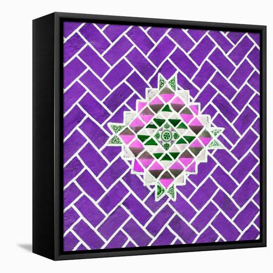 ¡Viva Mexico! Square Collection - Purple Mosaics-Philippe Hugonnard-Framed Stretched Canvas