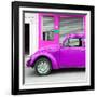 ¡Viva Mexico! Square Collection - Purple VW Beetle and Deep Pink Facade-Philippe Hugonnard-Framed Photographic Print