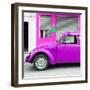 ¡Viva Mexico! Square Collection - Purple VW Beetle and Deep Pink Facade-Philippe Hugonnard-Framed Photographic Print