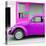 ¡Viva Mexico! Square Collection - Purple VW Beetle and Deep Pink Facade-Philippe Hugonnard-Stretched Canvas
