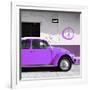 ¡Viva Mexico! Square Collection - Purple VW Beetle Car & Peace Symbol-Philippe Hugonnard-Framed Photographic Print