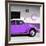 ¡Viva Mexico! Square Collection - Purple VW Beetle Car & Peace Symbol-Philippe Hugonnard-Framed Photographic Print