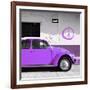 ¡Viva Mexico! Square Collection - Purple VW Beetle Car & Peace Symbol-Philippe Hugonnard-Framed Photographic Print