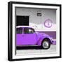 ¡Viva Mexico! Square Collection - Purple VW Beetle Car & Peace Symbol-Philippe Hugonnard-Framed Premium Photographic Print