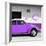 ¡Viva Mexico! Square Collection - Purple VW Beetle Car & Peace Symbol-Philippe Hugonnard-Framed Photographic Print