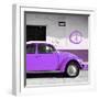 ¡Viva Mexico! Square Collection - Purple VW Beetle Car & Peace Symbol-Philippe Hugonnard-Framed Photographic Print